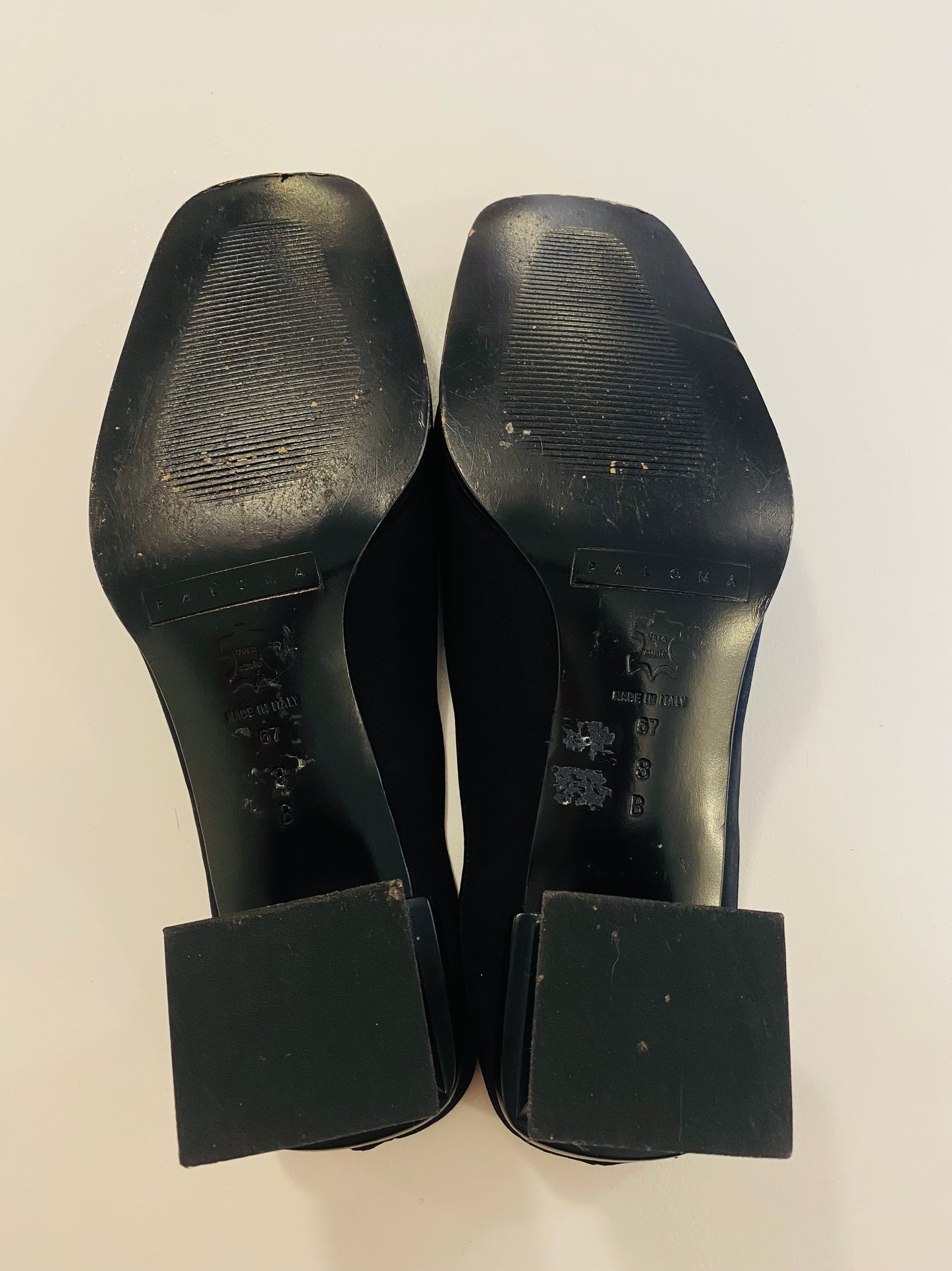 1980s VINTAGE BLACK MULE HEELS