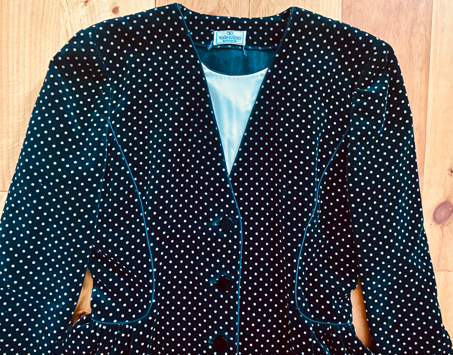 VALENTINO BOUTIQUE, EARLY 1990s POLKA DOT KNEE LENGTH DRESS