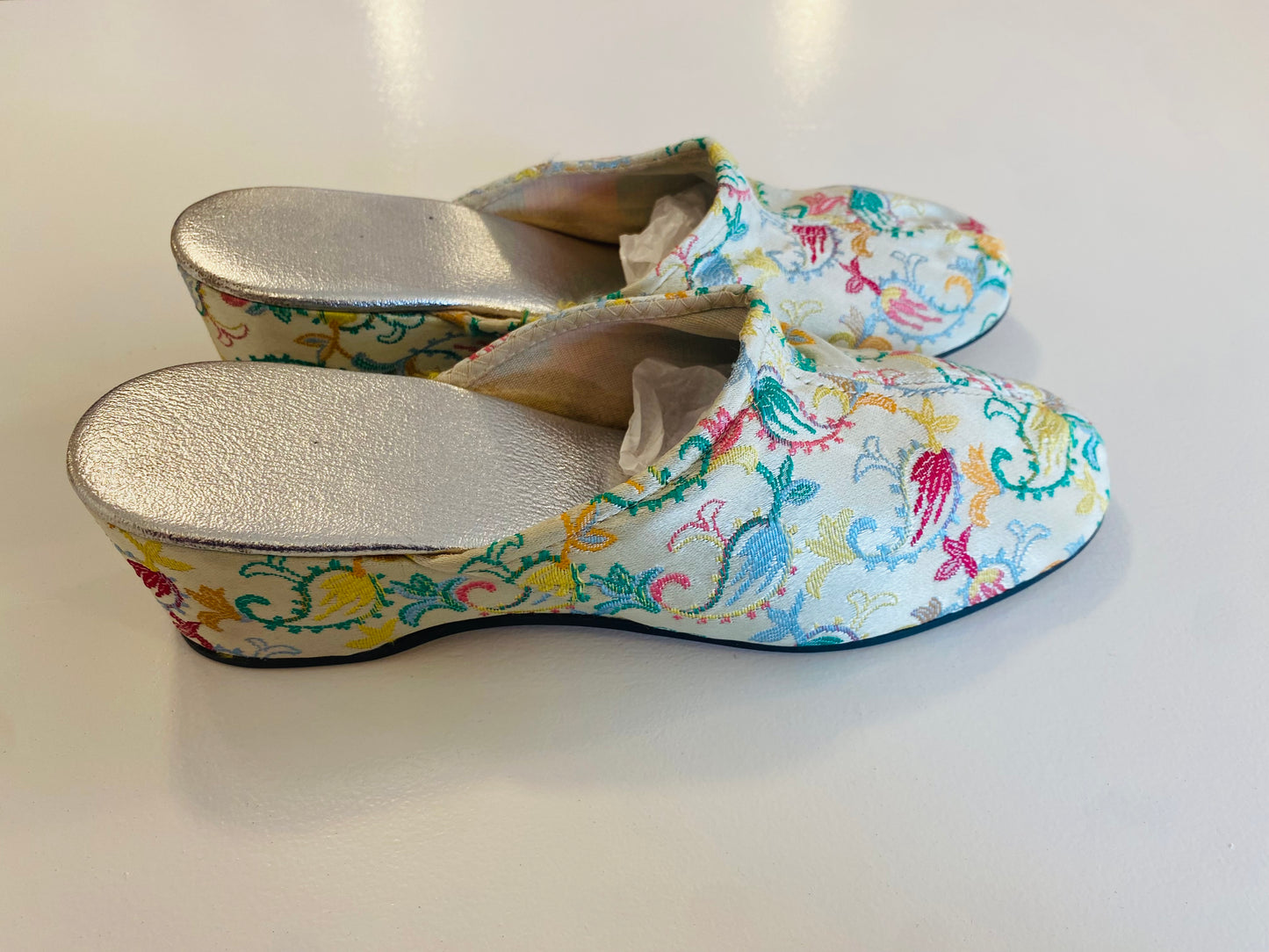 1960s GUSTAVE BROCADE SLIPPERS