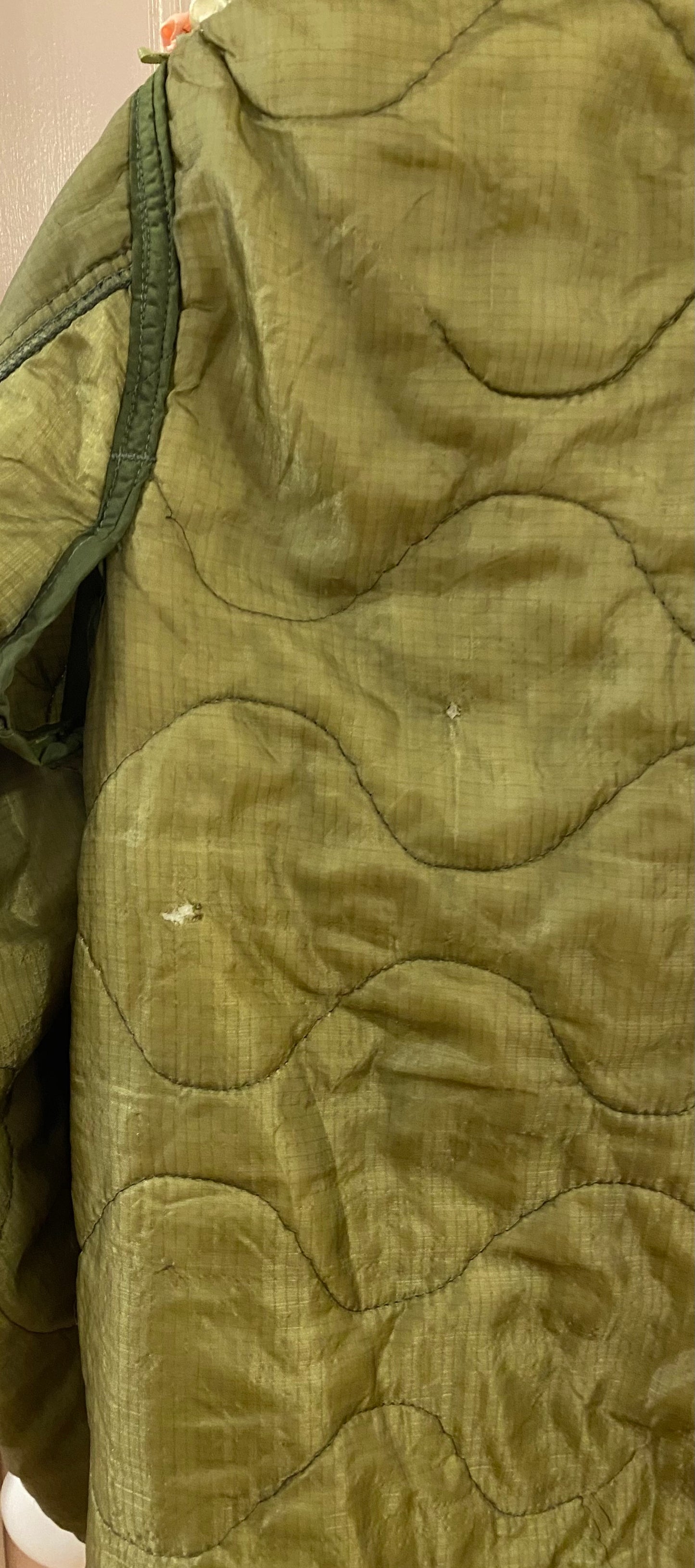 VINTAGE ARMY JACKET W/ FLORAL DETAIL