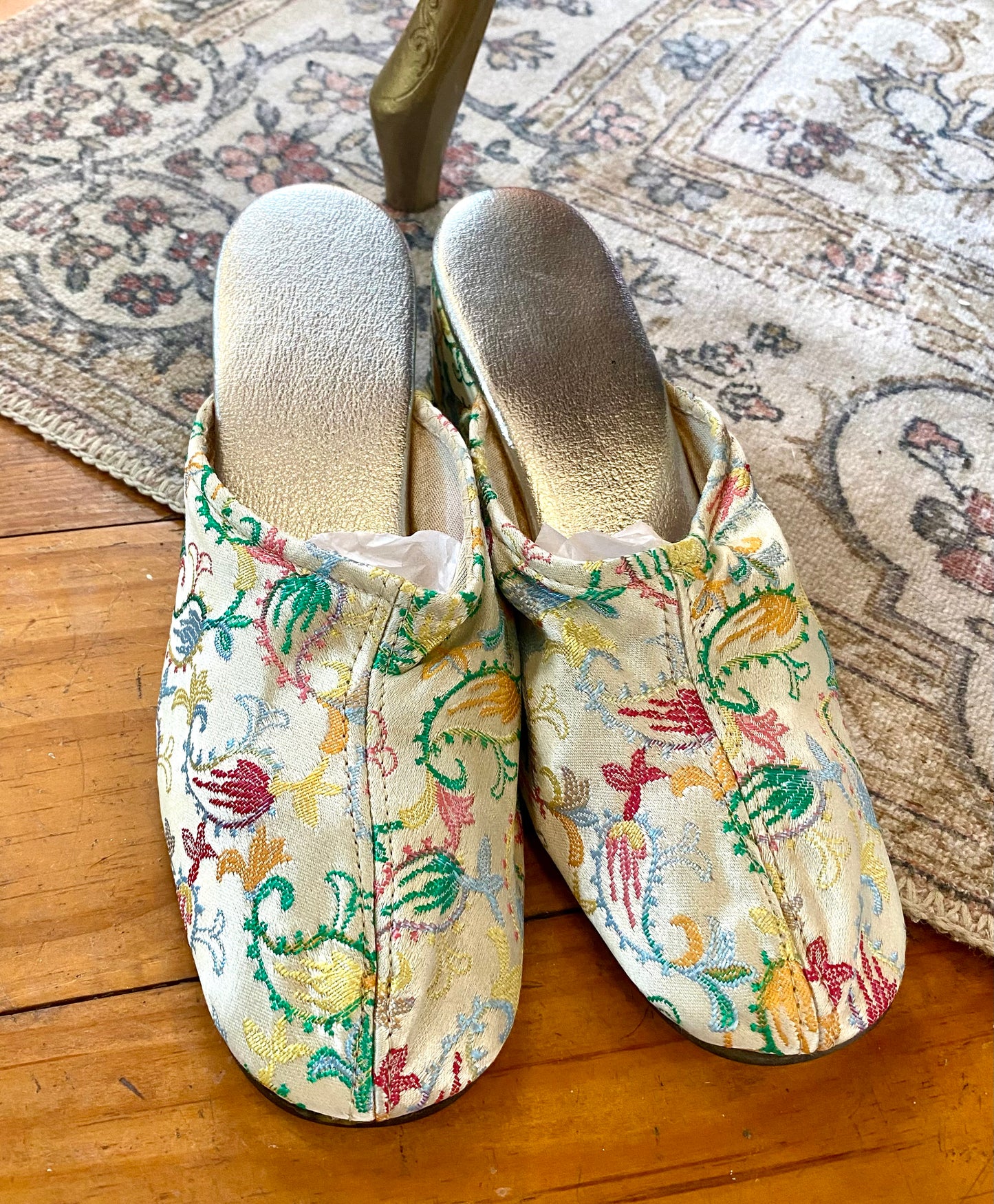 1960s GUSTAVE BROCADE SLIPPERS
