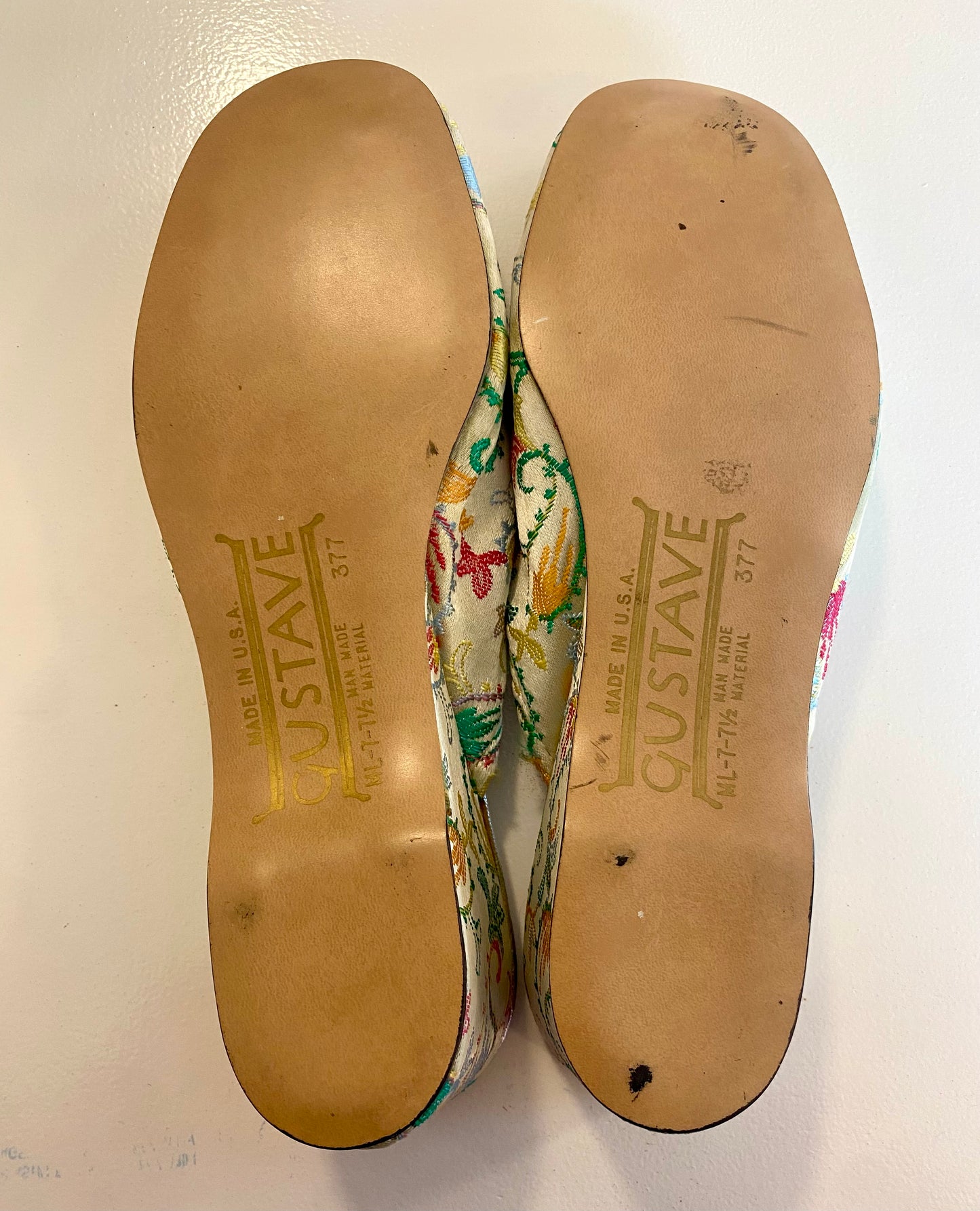 1960s GUSTAVE BROCADE SLIPPERS