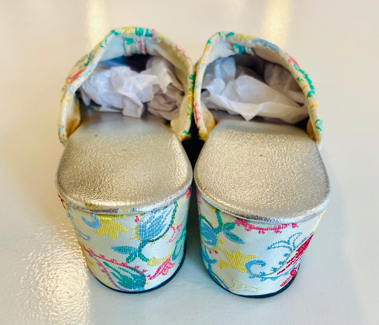 1960s GUSTAVE BROCADE SLIPPERS