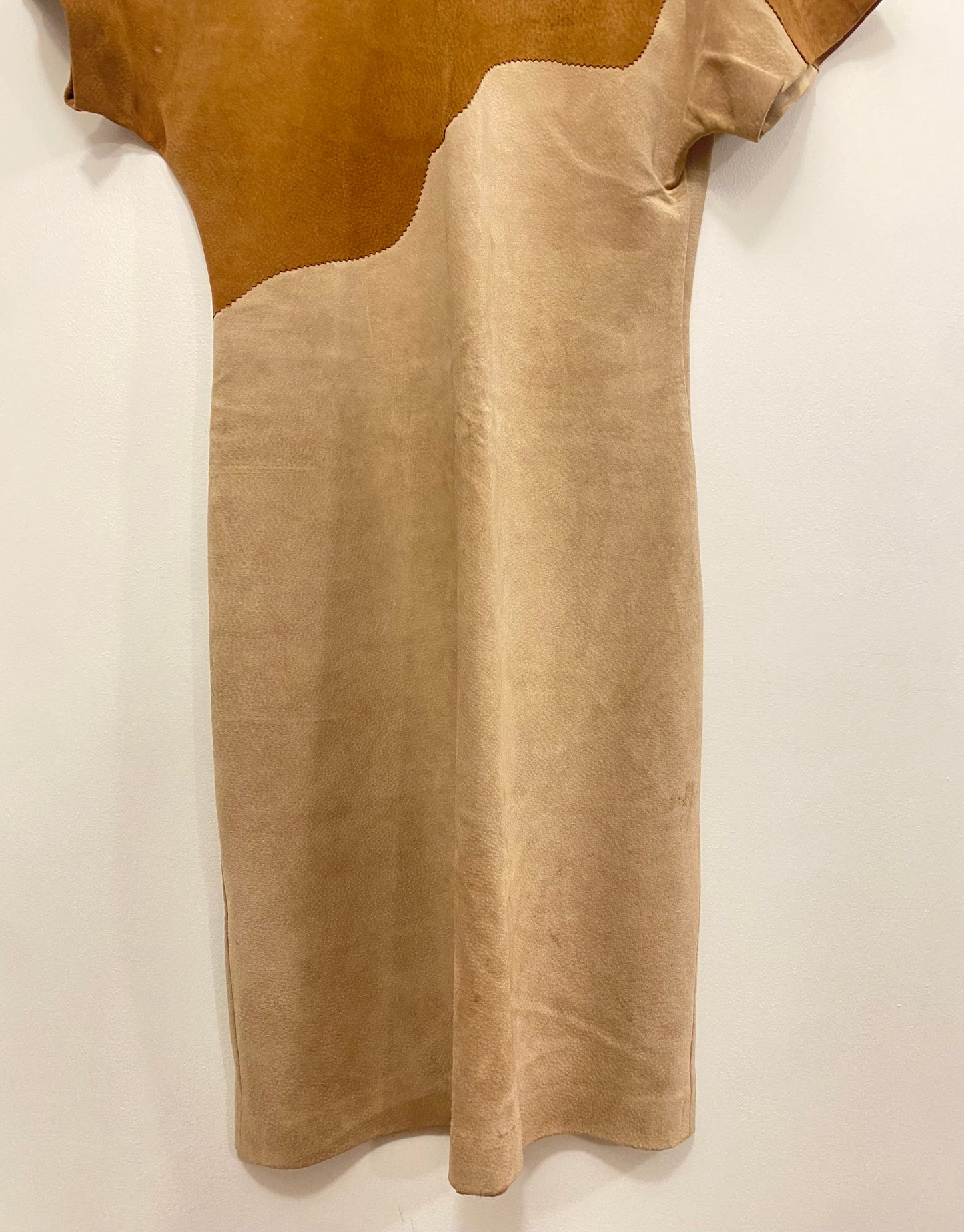 1980s BROWN SUEDE DRESS