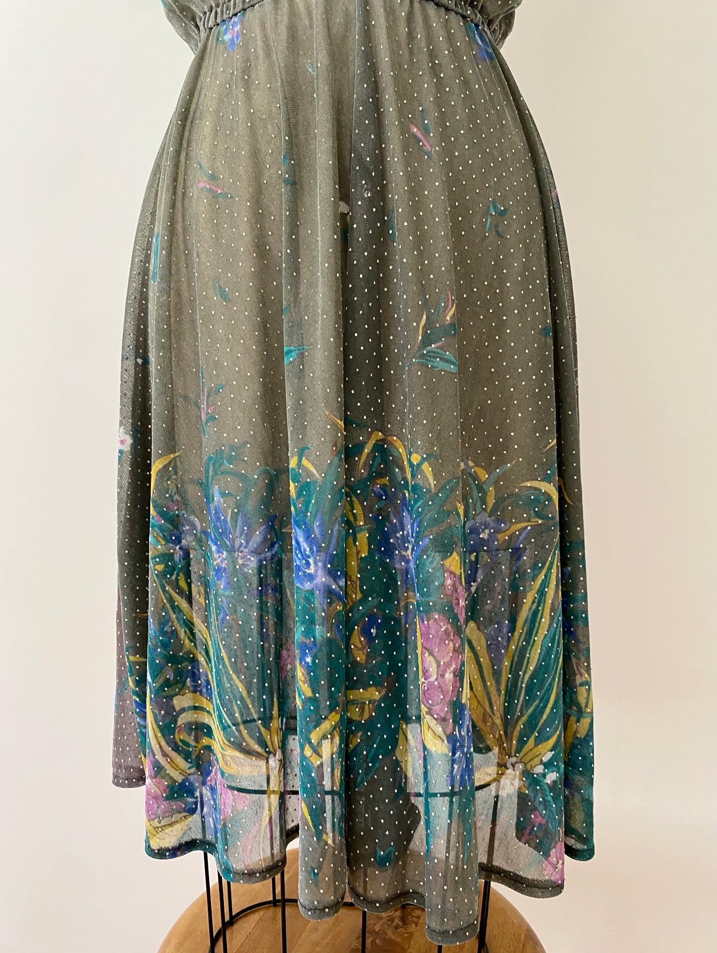 OLGA DE POLGA, VINTAGE PRINTED SS DRESS