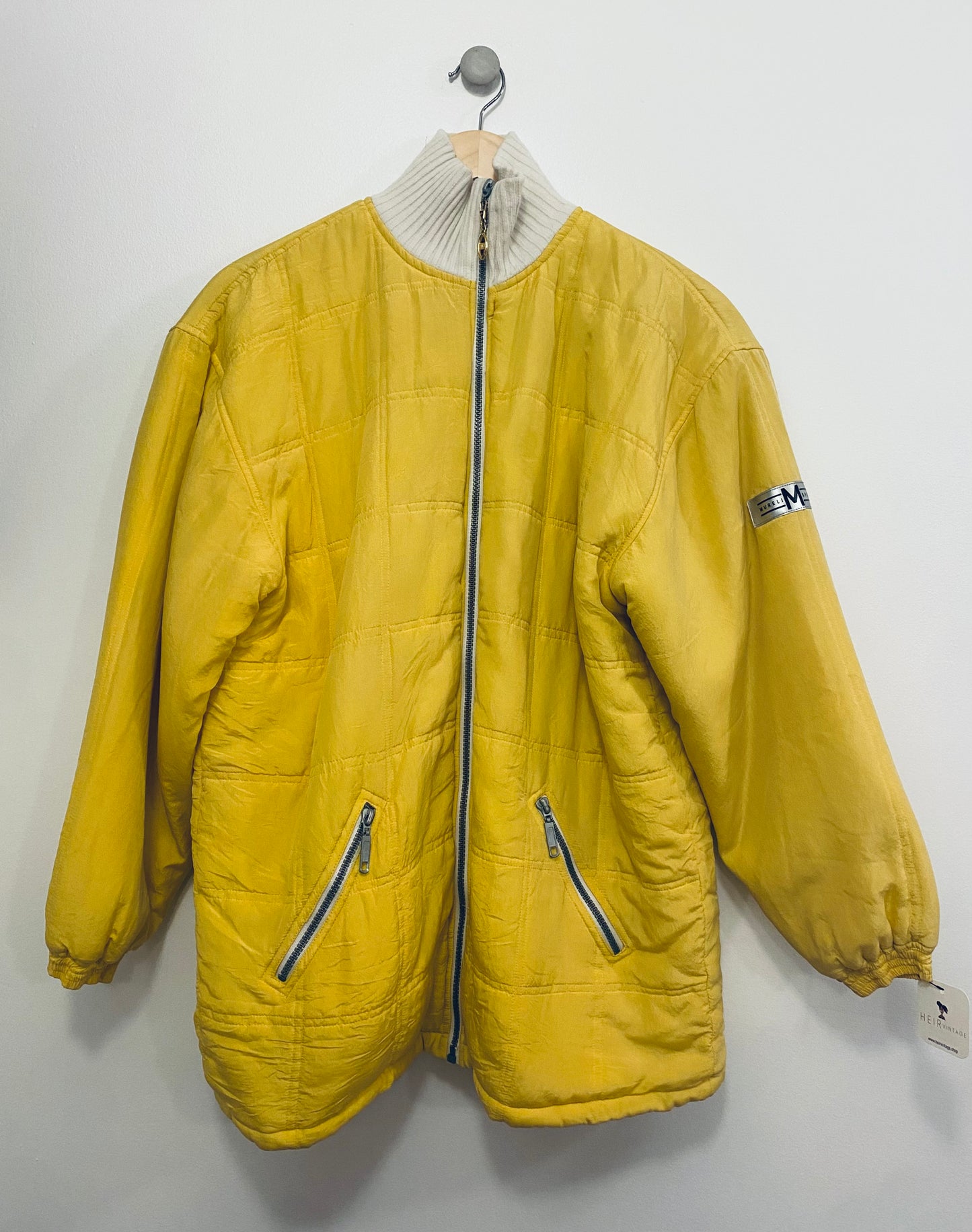 1990s YELLOW QUILTED JACKET