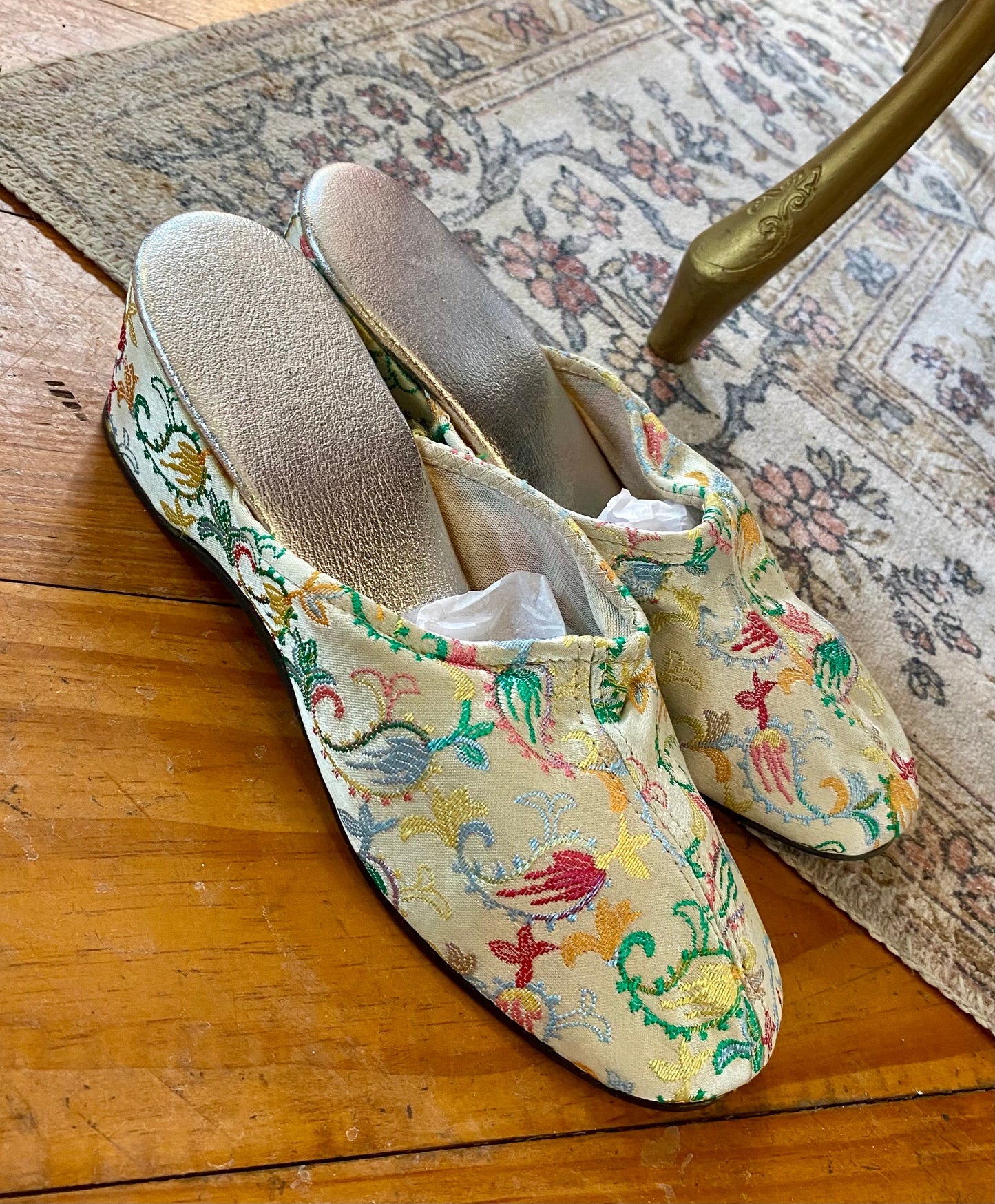 1960s GUSTAVE BROCADE SLIPPERS