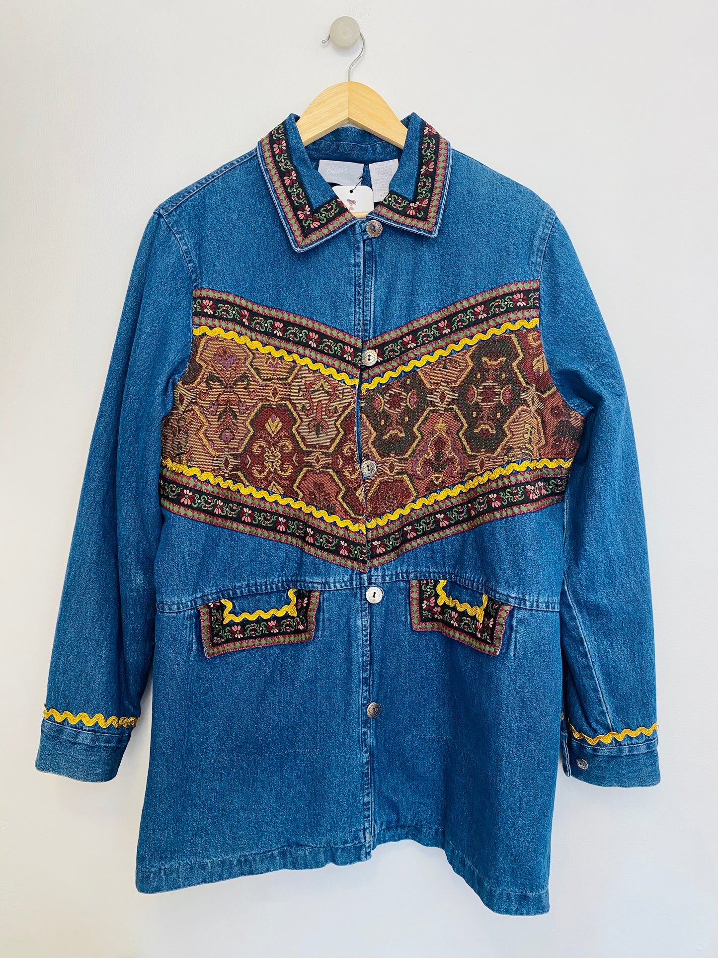 Vintage Blair Denim Jacket w/ Embroidery and Woven Detail