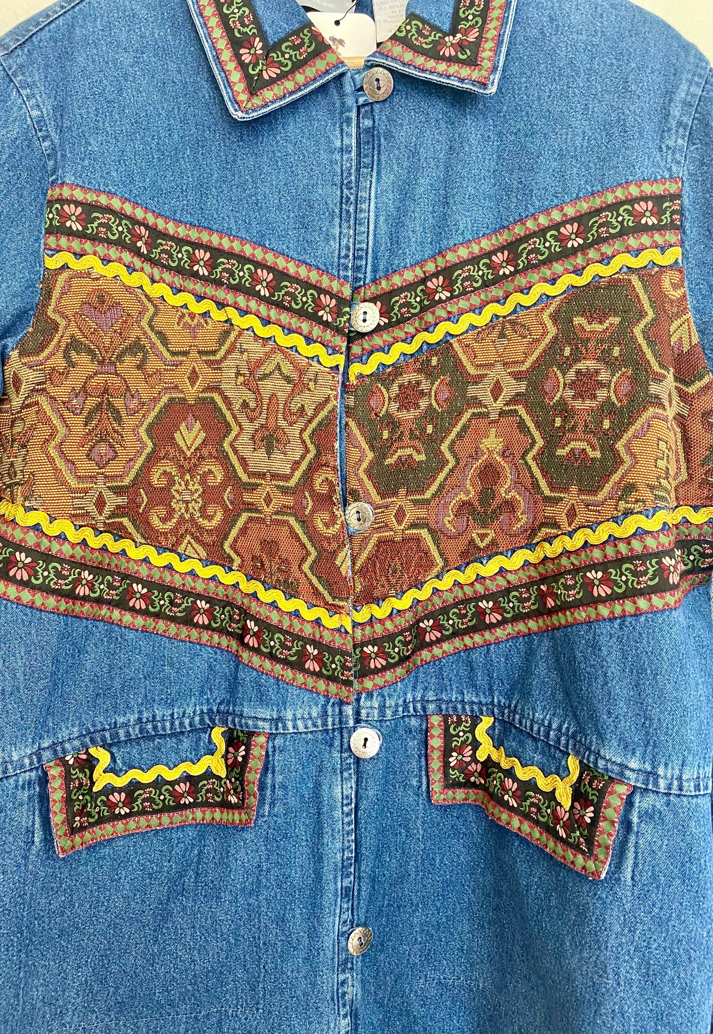 Vintage Blair Denim Jacket w/ Embroidery and Woven Detail