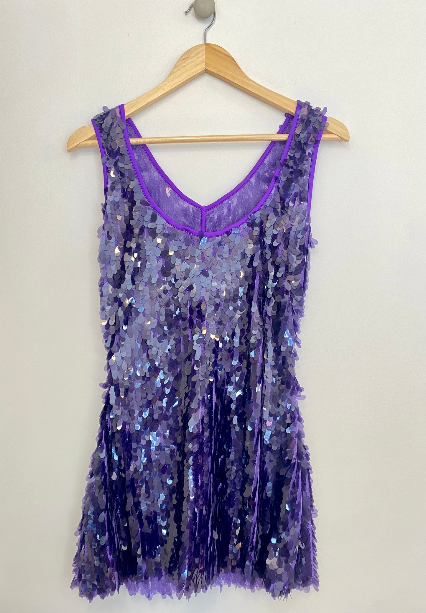 Y2K Purple Sequin Party Dress