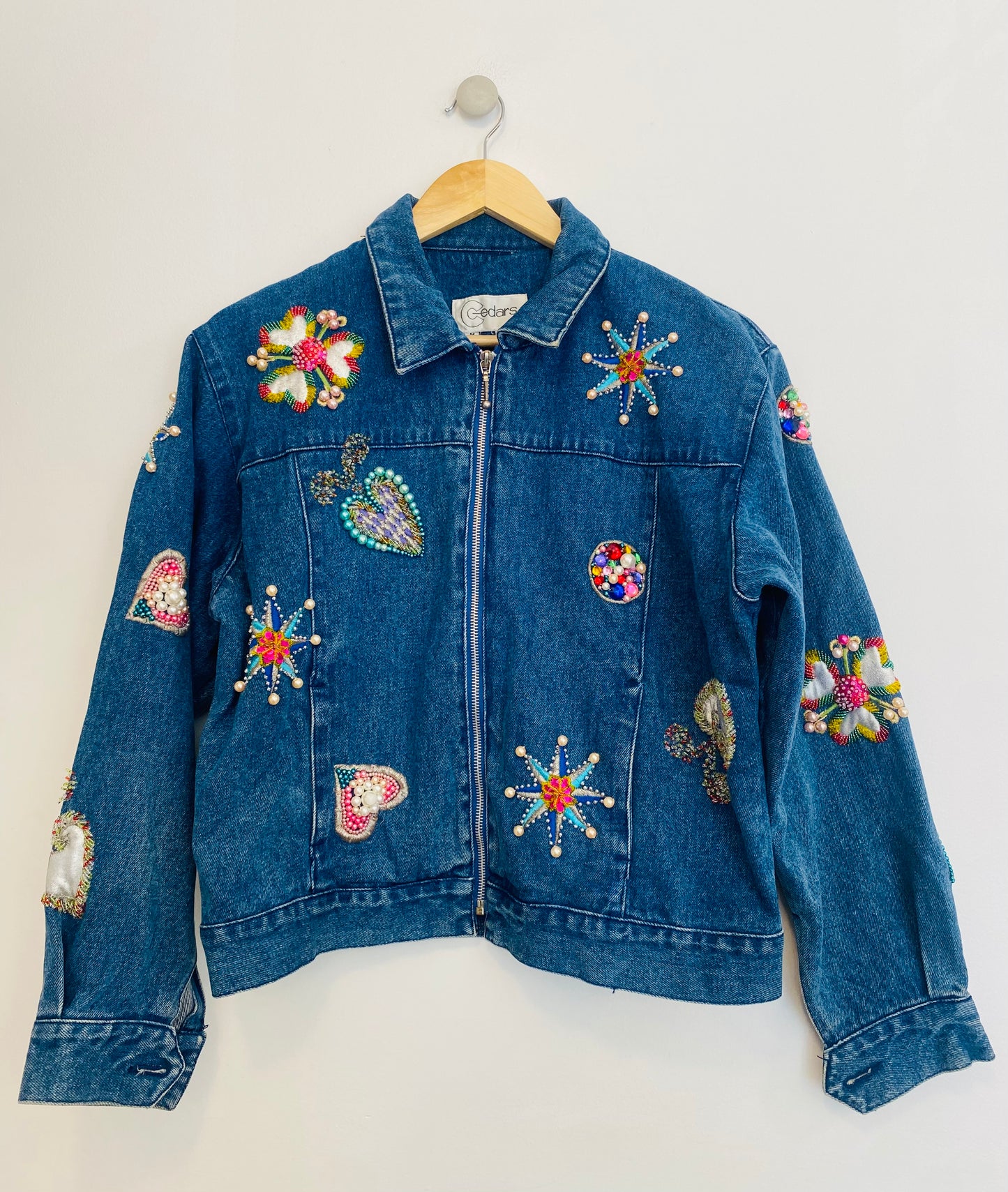 80s embellished denim jacket