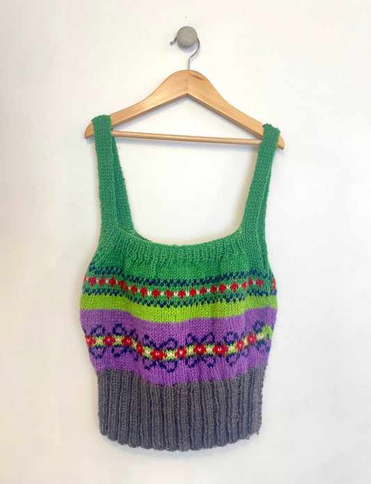 Handmade vintage knit tank