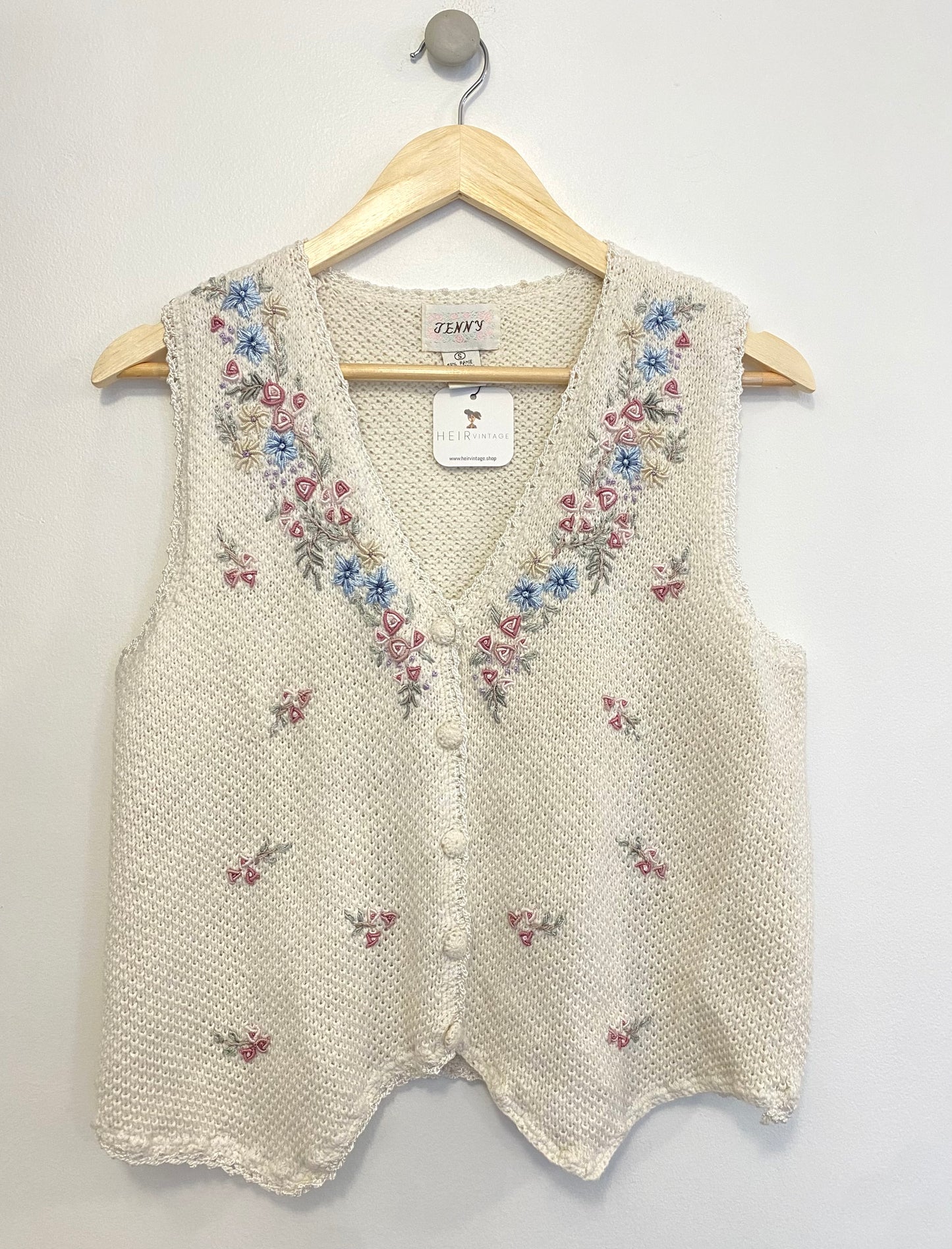 Vintage Embroidered Knit Vest