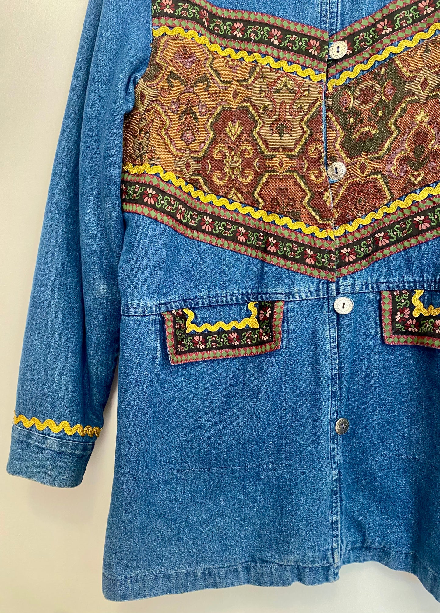 Vintage Blair Denim Jacket w/ Embroidery and Woven Detail
