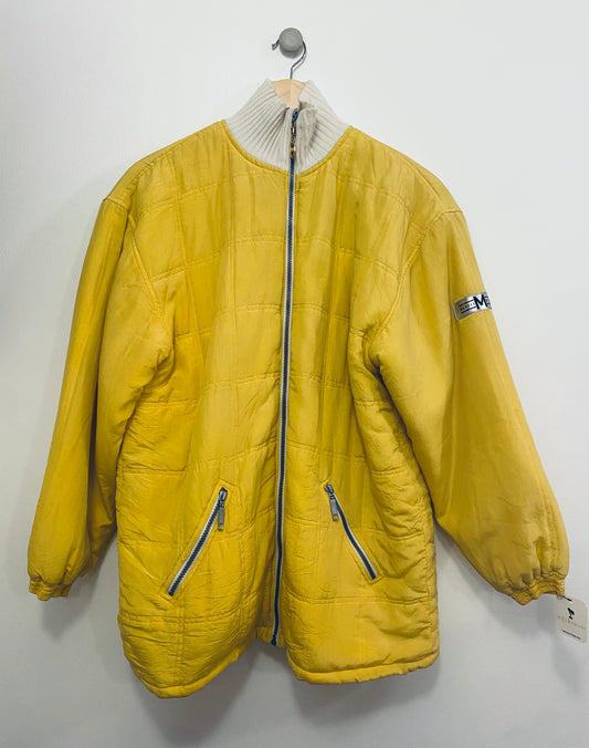 1990s YELLOW QUILTED JACKET