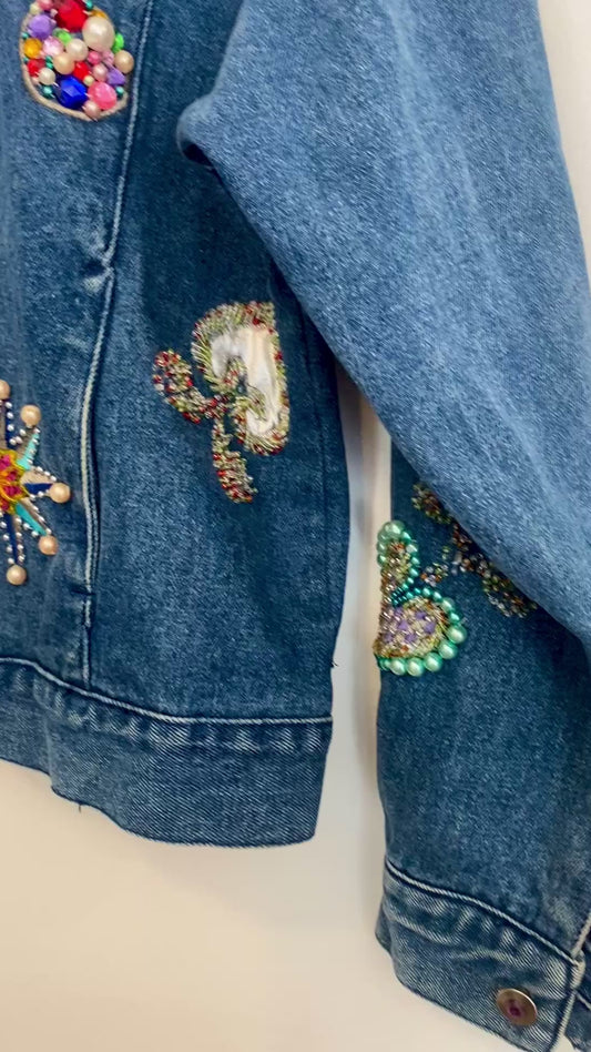 80s embellished denim jacket